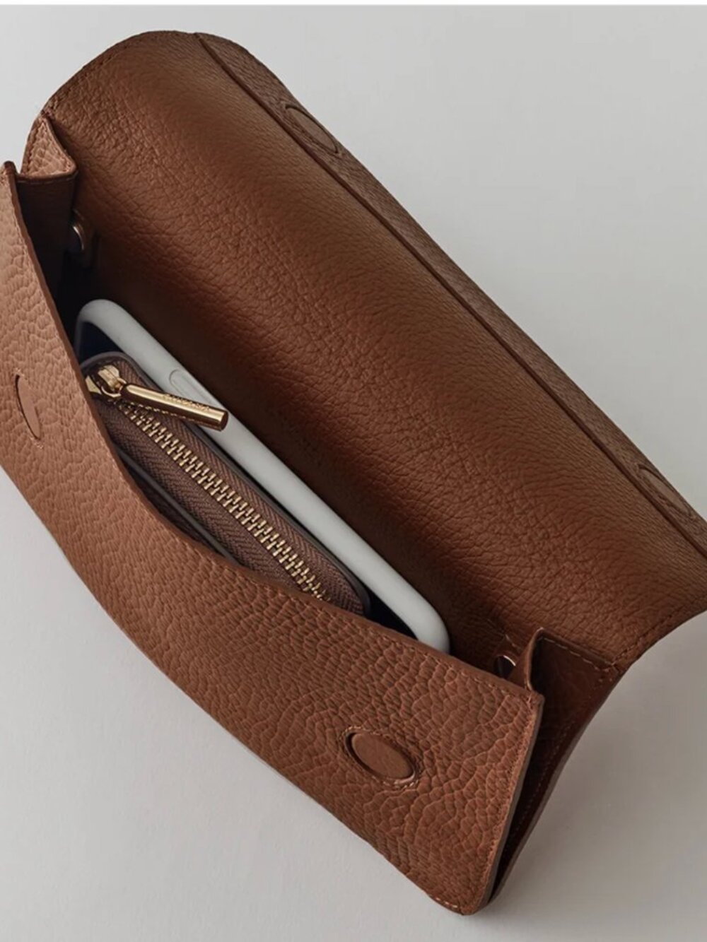 Cuyana System Flap Bag Chestnut Leather + Strap - Picture 3 of 11